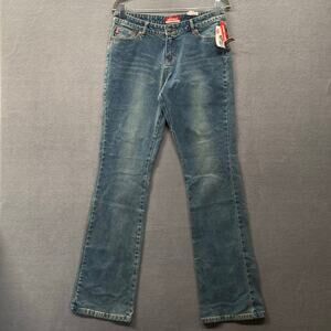 Vtg Y2K 90s 00s Unionbay Super Low Stretch Flare Jean Juniors 9 Deadstock Blue